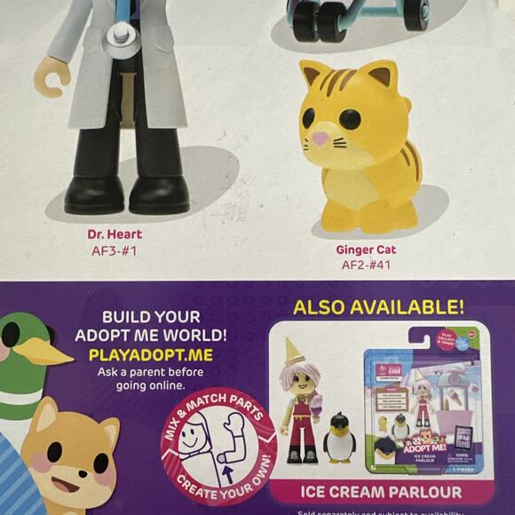 Adopt Me! Pets Hospital Dr. Heart & Ginger Cat Friends Figure Pack New - Picture 6 of 8